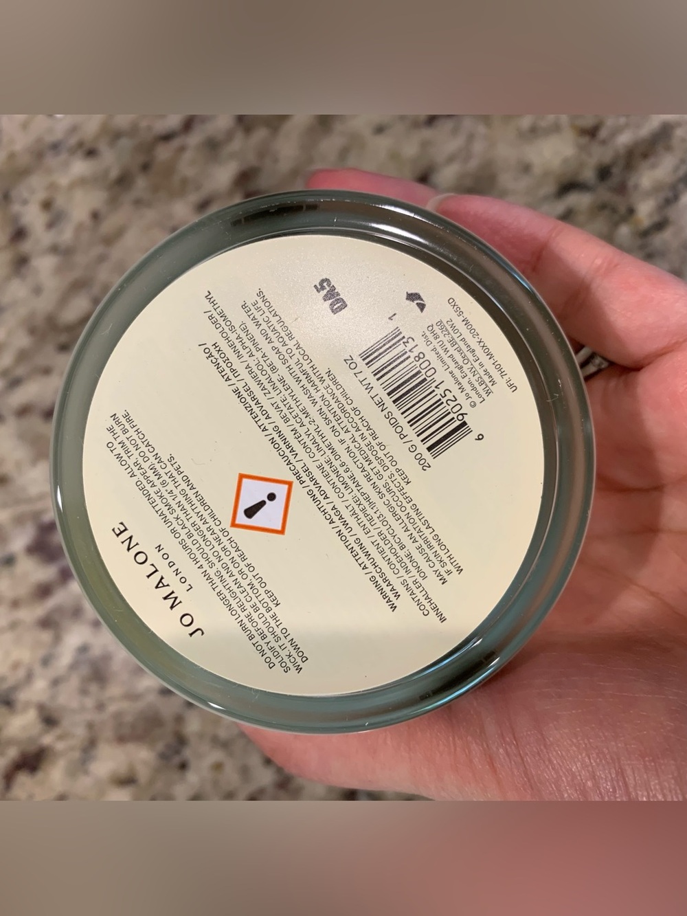 Jo Malone Lime Basil & Mandarin Scented Candle - 200g/7oz - Picture 3 of 3
